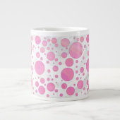 Cotton Candy Pink Polka Dot Jumbo-Tasse (Vorderseite)