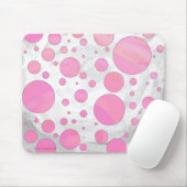 Cotton Candy Pink Polka Dot Mousepad (Mit Mouse)