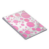 Cotton Candy Pink Polka Dot Notizblock (Rechte Seite)