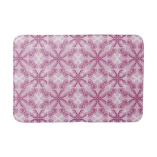 Cotton Candy Pink Swirl Bath Mat Badematte (Vorderseite)