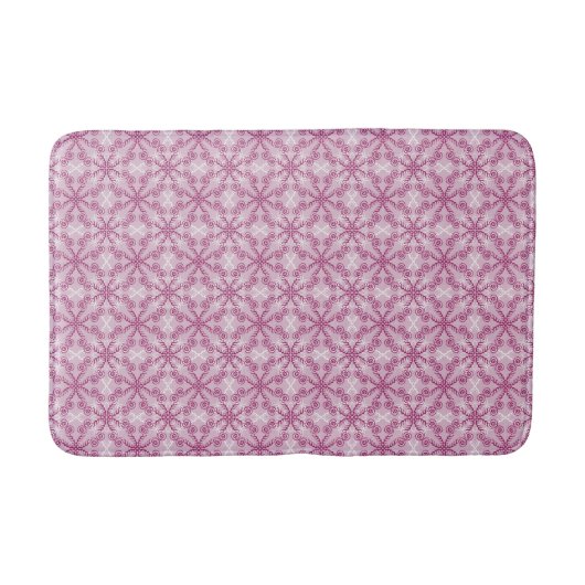 Cotton Candy Pink Swirl Girly Bath Mat Badematte (Vorderseite)