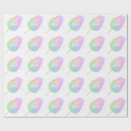Cotton candy Regenbogen Glitzer niedlich Geschenkpapier (Flach)