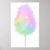 Cotton candy Regenbogen Glitzer niedlich Poster (Vorne)