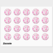 Cotton Candy Runder Aufkleber (Blatt)