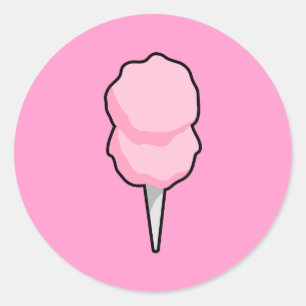Cotton Candy Runder Aufkleber