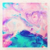 Cotton Candy Signature Marble Glass Coaster Glasuntersetzer (Vorderseite)