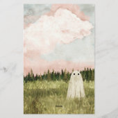 Cotton Candy Skies - Cute Ghost Lined Briefpapier (Rückseite)