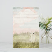 Cotton Candy Skies - Cute Ghost Lined Briefpapier (Stehend Vorderseite)