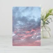 Cotton Candy Sky bemalt Hochzeit Einladung (Stehend Vorderseite)