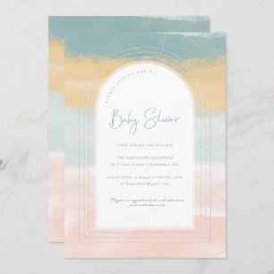 Cotton Candy Sky   Rainbow Baby Dusche Einladung