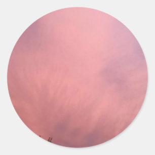 Cotton Candy Sky Runder Aufkleber