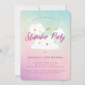 Cotton Candy Sky Slumber Party Einladung (Vorderseite)