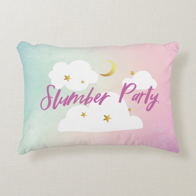 Cotton Candy Sky Slumber Party Kissen (Vorderseite)