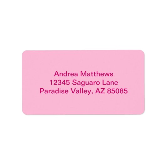 Cotton Candy Solid Color Adressaufkleber (Vorne)