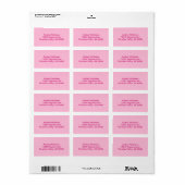 Cotton Candy Solid Color Adressaufkleber (Vorne)