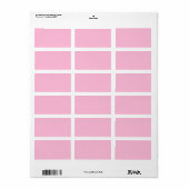 Cotton Candy Solid Color Adressaufkleber (Vorne)