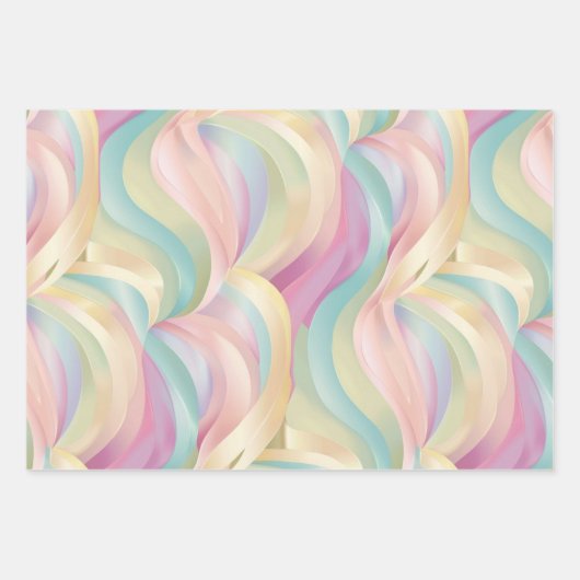 Cotton Candy Spring Pastellton Set 3 Geschenkpapier Set (Vorderseite)