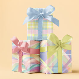 Cotton Candy Spring Pastellton Set 3 Geschenkpapier Set