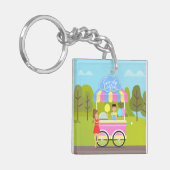 Cotton Candy Street Food Schlüsselanhänger (Vorderseite links)