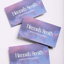 Cotton Candy Sunset Business Card Visitenkarte