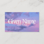 Cotton Candy Sunset Business Card Visitenkarte (Vorderseite)