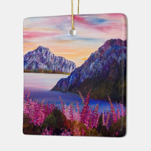 Cotton Candy Sunset Keramikornament (Links)