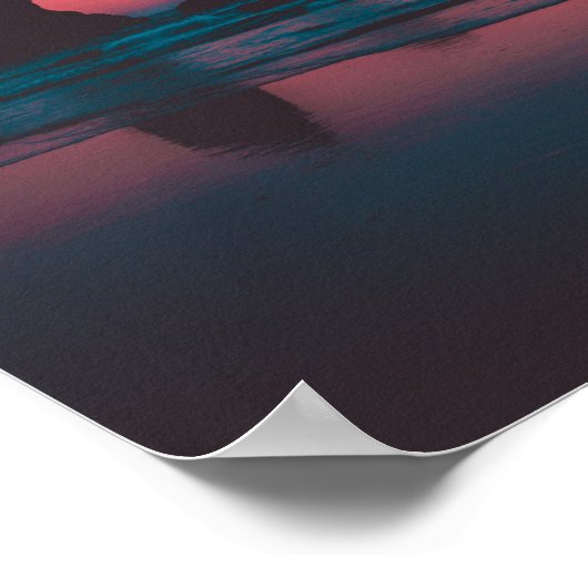 Cotton Candy Sunset Poster (Ecke)