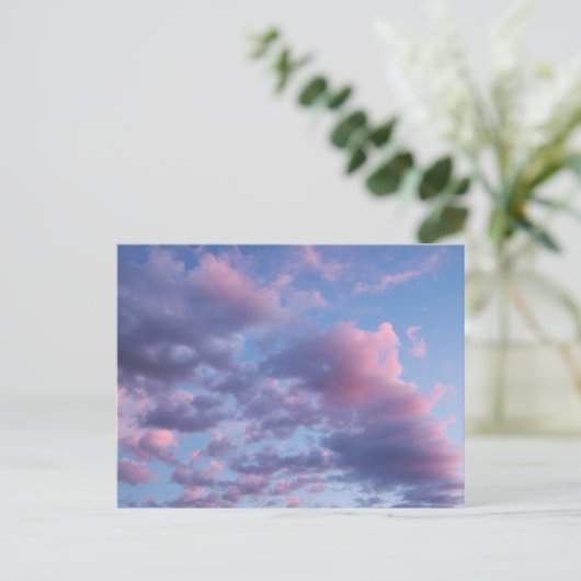 Cotton Candy Sunset Postkarte (Stehend Vorderseite)