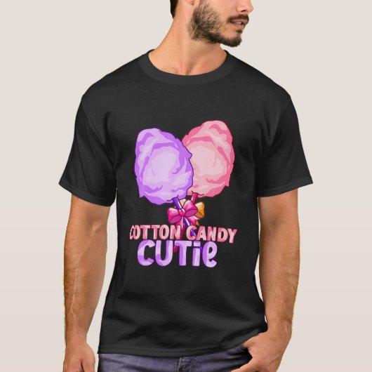 Cotton Candy Süsse Funny Lazy Halloween Kostüm T-Shirt (Vorderseite)