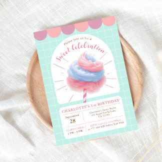 Cotton Candy Sweet Celebration Einladung