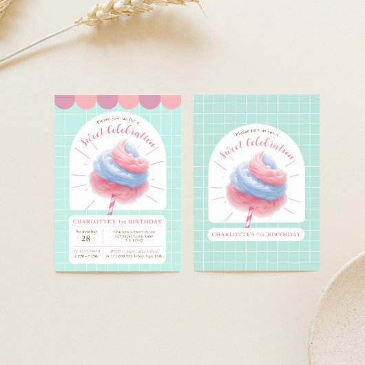 Cotton Candy Sweet Celebration Einladung