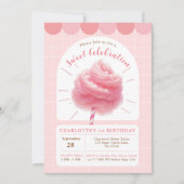 Cotton Candy Sweet Celebration Pink Einladung (Vorderseite)