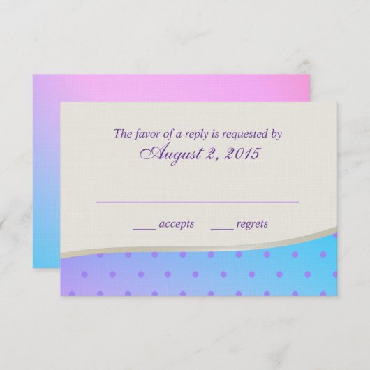 Cotton Candy Sweet UAWG RSVP Karte (Vorne/Hinten)