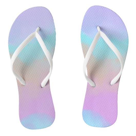 Cotton Candy Swirl Digital Print Badesandalen (Fußbett)