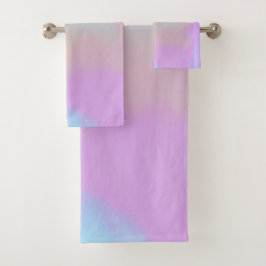 Cotton Candy Swirl Digital Print Badhandtuch Set