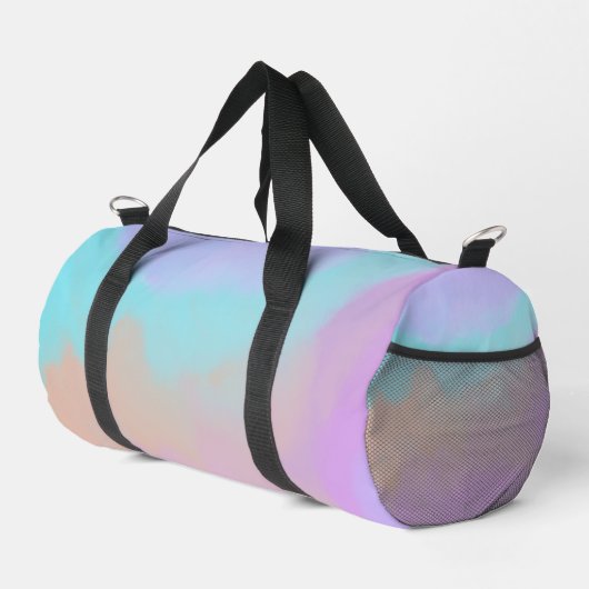Cotton Candy Swirl Digital Print Duffle Bag (Rechte Ecke)