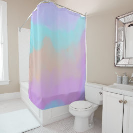 Cotton Candy Swirl Digital Print Duschvorhang