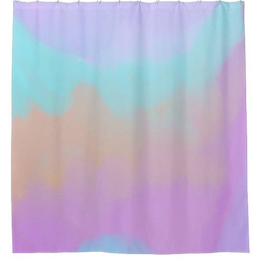 Cotton Candy Swirl Digital Print Duschvorhang (Vorderseite)