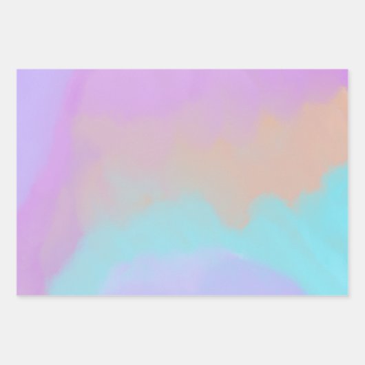 Cotton Candy Swirl Digital Print Geschenkpapier Set (Vorderseite 3)