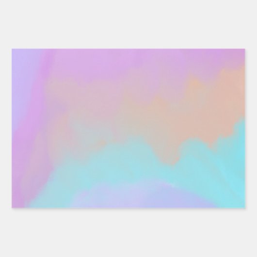 Cotton Candy Swirl Digital Print Geschenkpapier Set (Vorderseite 2)