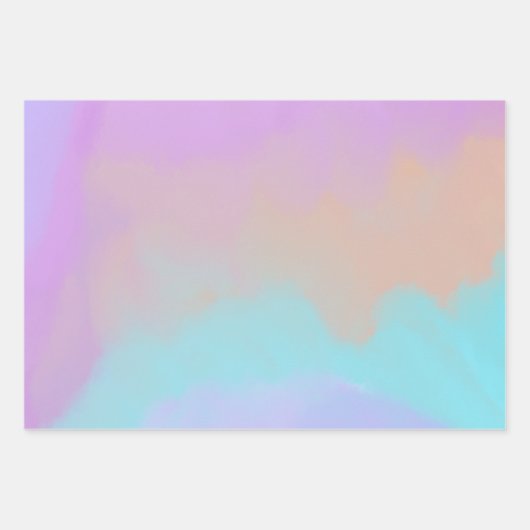 Cotton Candy Swirl Digital Print Geschenkpapier Set (Vorderseite)