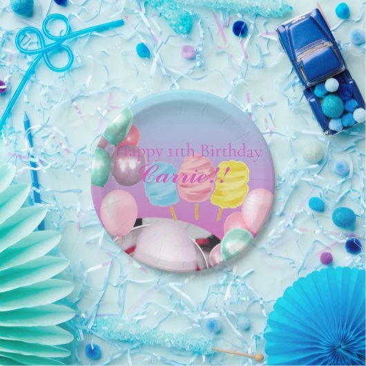 Cotton Candy Theme Pappteller (Party)