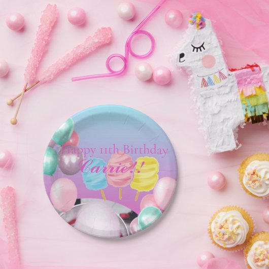 Cotton Candy Theme Pappteller (Party)