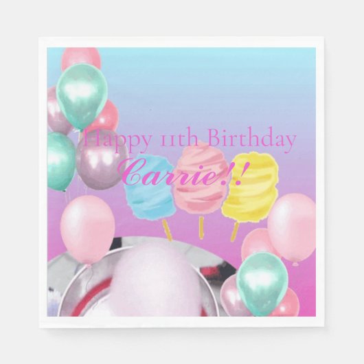 Cotton Candy Theme Serviette (Vorderseite)