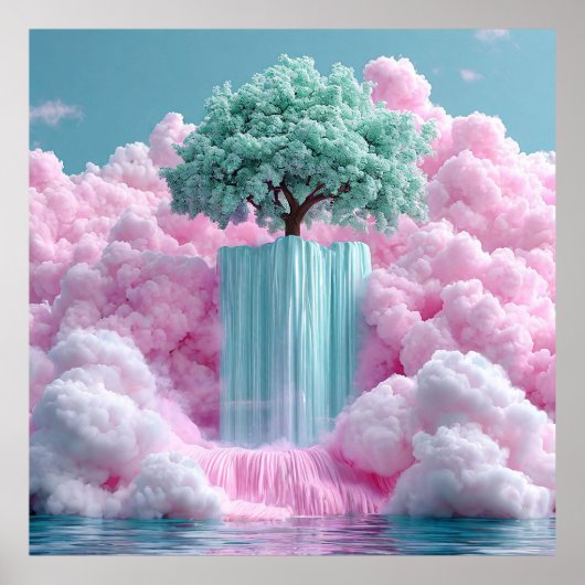 Cotton candy tree poster (Vorne)