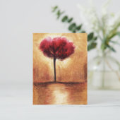 Cotton Candy Tree (Rot) Postkarten (Stehend Vorderseite)
