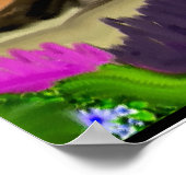 Cotton Candy Trees Abstrakte Kunst Poster (Ecke)