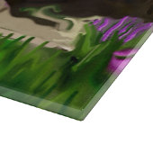 Cotton Candy Trees Abstrakte Kunst Schneidebrett (Ecke)