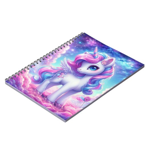 Cotton Candy Unicorn Journal-Notebook Notizblock (Linke Seite)