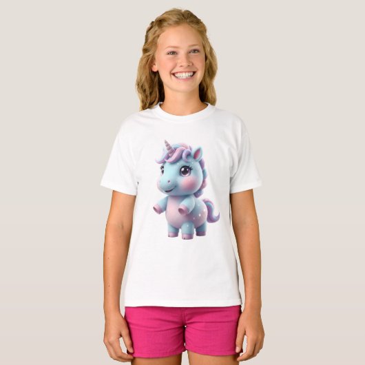Cotton Candy Unicorn T-Shirt (Vorne ganz)